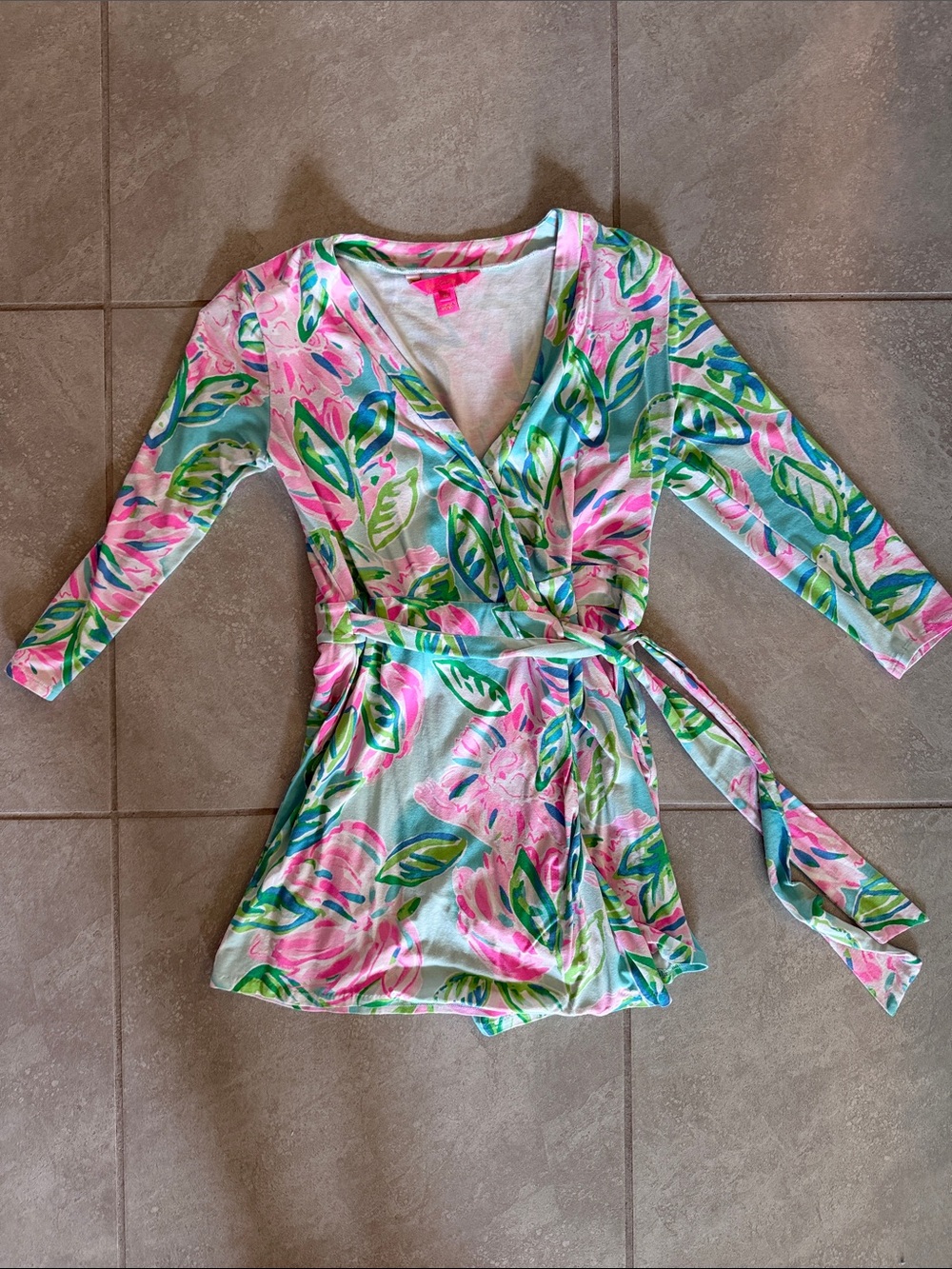 Lilly Pullitzer Floral Wrap One-Piece Romper